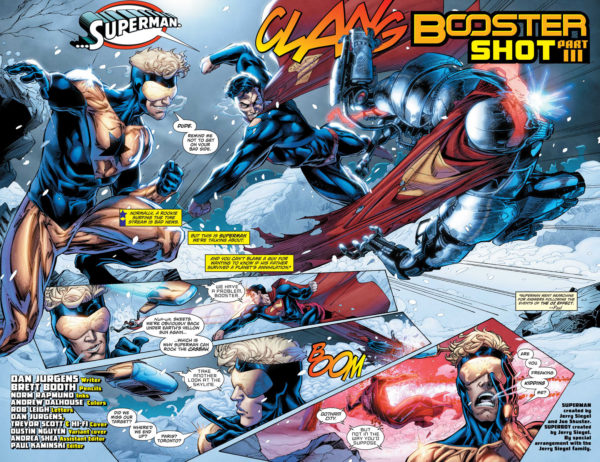 Action Comics #995 art by Brett Booth, Norm Rapmund, and Andrew Dalhouse