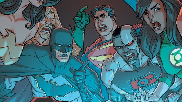 Justice League #37 cover by Pete Woods