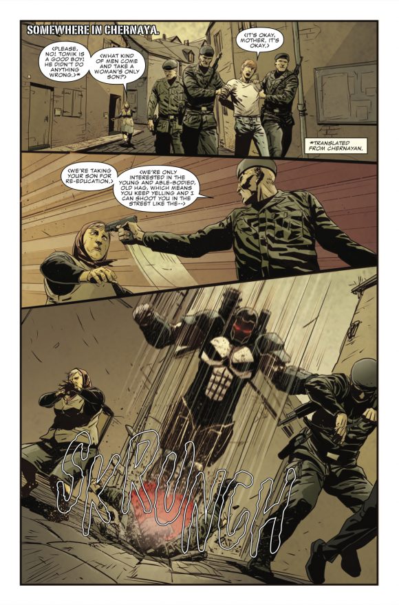 The Punisher #220 art by Guiu Vilanova and Lee Loughridge