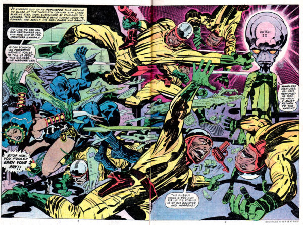 Black Panther art by Jack Kirby, Mike Royer, and Petra Goldberg