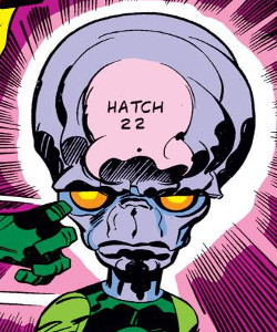 I really love this guy's design by Jack Kirby, Mike Royer, and Petra Goldberg