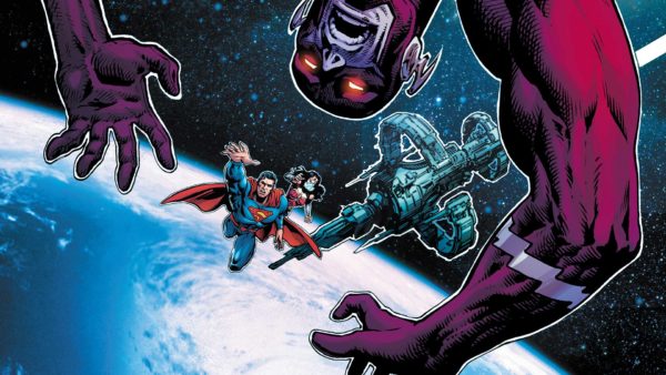 Justice League #38 cover by Liam Sharp and Adriano Lucas