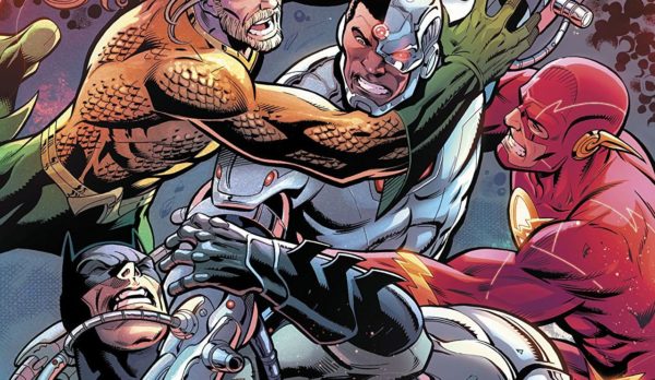 Justice League #39 cover by Paul Pelletier, Cam Smith, and Adriano Lucas