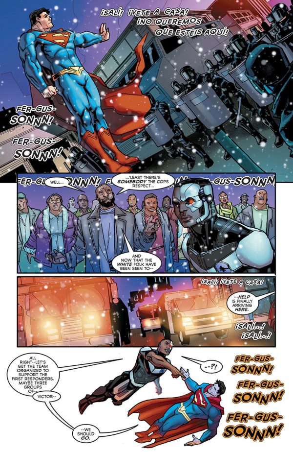 Justice League #40 art by Pete Woods and Chris Sotomayor