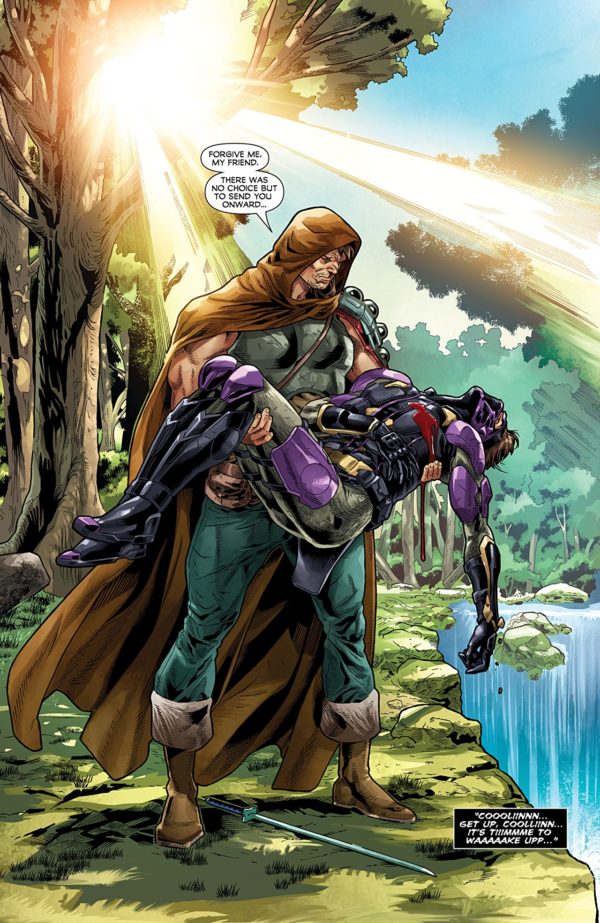 Ninjak vs the Valiant Universe #3 art by Joe Bennett, Belardino Brabo, and Ulises Arreola