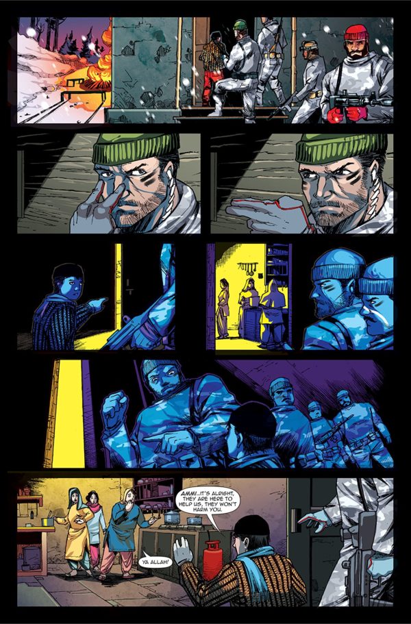 Rakshak: A Hero Among Us #1 art by Pramit Santa and Prasad Patnaik
