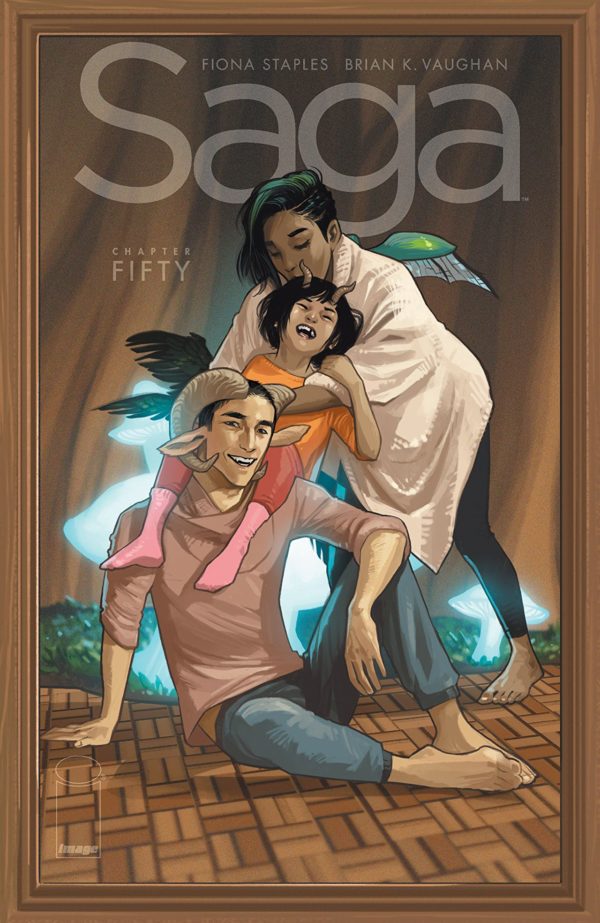 Saga #50 cover by Fiona Staples