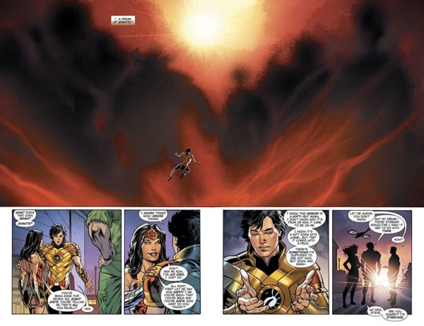 Wonder Woman #42 art by Jesus Merino and Romulo Fajardo Jr.