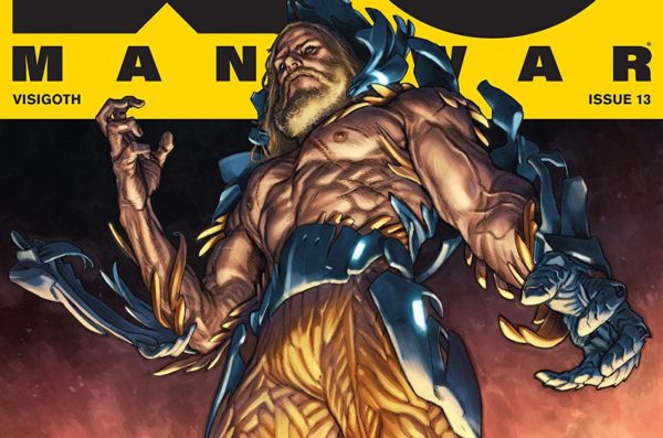X-O Manowar #13 cover by Lewis Larosa and Diego Rodriguez