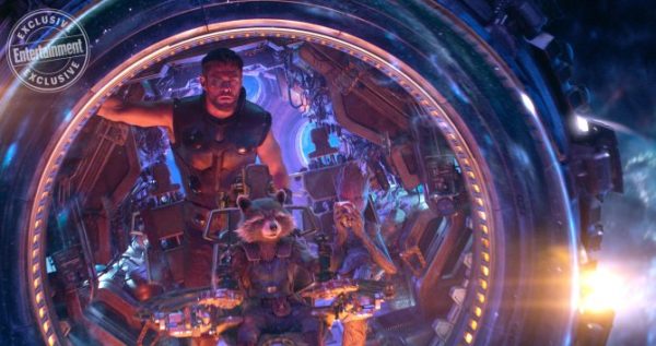 MARVEL’S AVENGERS: INFINITY WAR Chris Hemsworth as Thor, Bradley Cooper as Rocket, and Vin Diesel as Groot