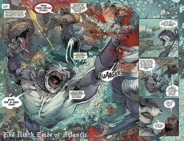 Aquaman #35 art by Robson Rocha, Daniel Henriques, Danny Miki, and Sunny Gho