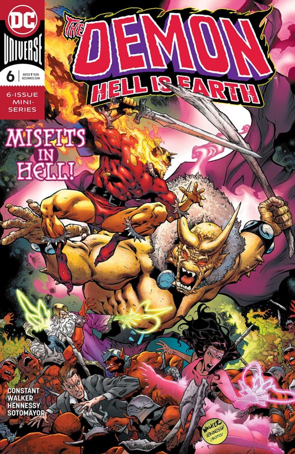 The Demon: Hell is Earth #6 cover by Brad Walker, Andrew Hennessy, and Chris Sotomayor