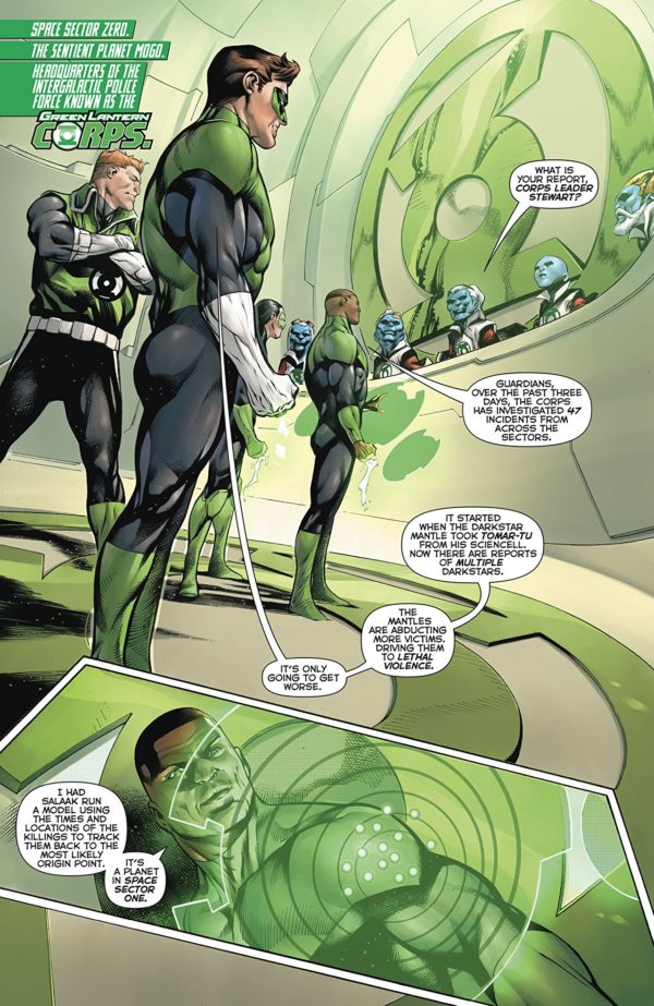 Hal Jordan and the Green Lantern Corps #43 art by Rafa Sandoval, Jordi Tarragona, and Tomeu Morey