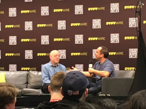 Bendis at Syfy DC Comics C2E2 Panel- photo by Robert Goode