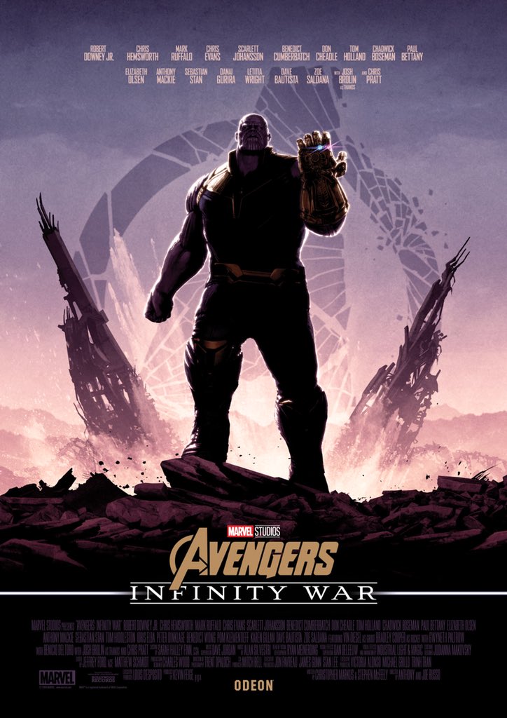 infinity war gets 5 connected posters exclusively for odeon cinemas
