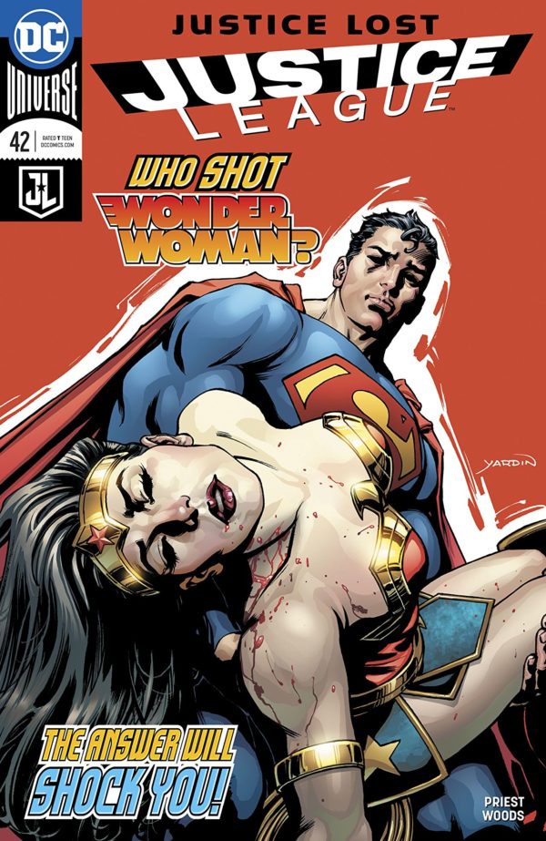 Justice League #42 cover by David Yardin