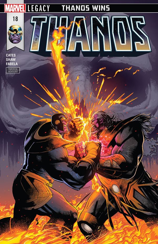 Thanos #18 cover by Geoff Shaw and Antonio Fabela