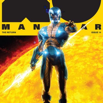 X-O Manowar #14 cover by Kaare Andrews