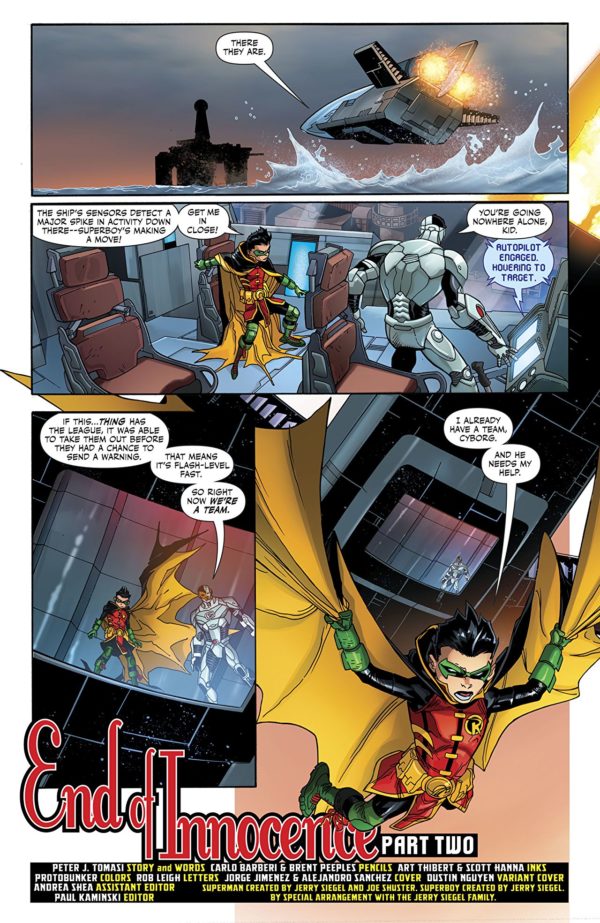 Super Sons #16 art by Carlo Barberi, Art Thibert, and Photobunker