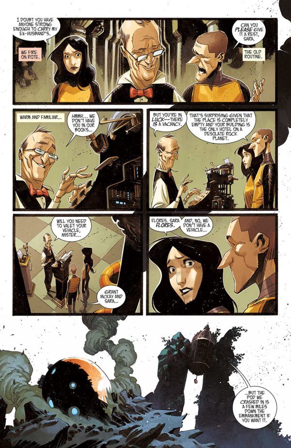 Black Science #36 art by Matteo Scalera and Moreno Dinisio
