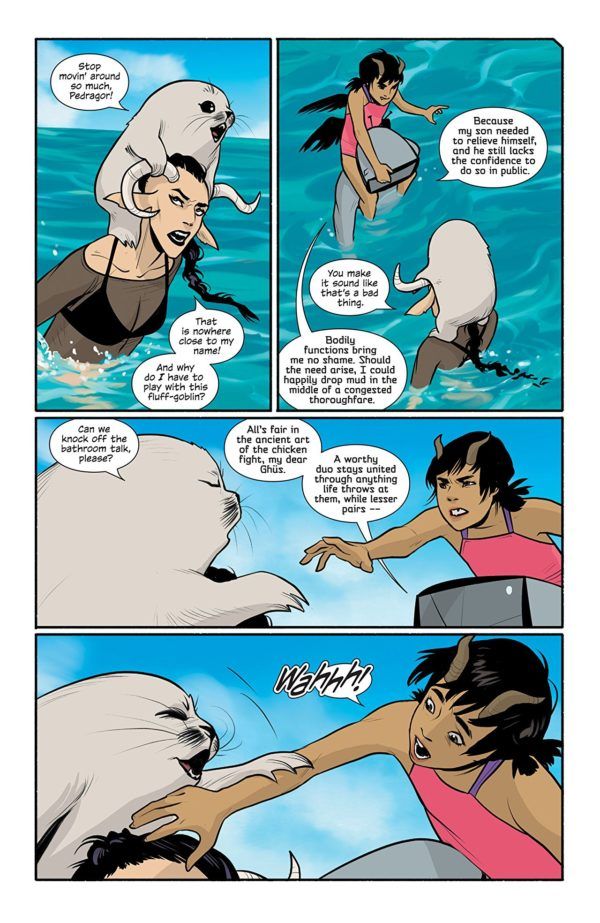 Saga #52 art by Fiona Staples