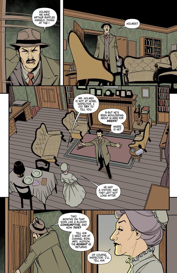 Sherlock Holmes: The Vanishing Man #2 art by Julius Ohta and Ellie Wright