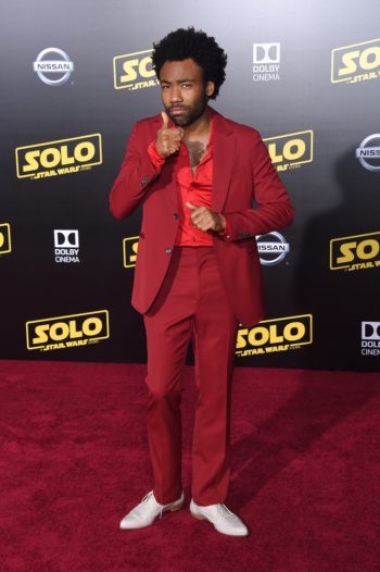 Donald Glover arrives to the "Solo: A Star Wars Story" World Premiere on May 10, 2018 in Hollywood, CA