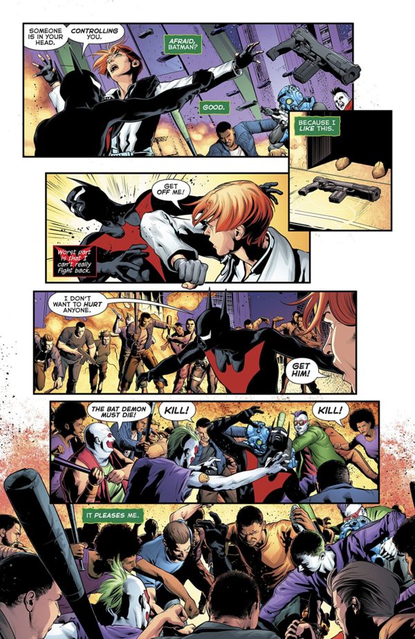 Batman Beyond #22 art by Will Conrad and David Baron