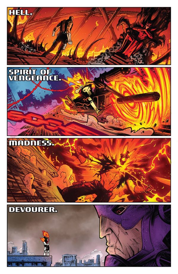 Cosmic Ghost Rider #1 art by Dylan Burnett and Antonio Fabela