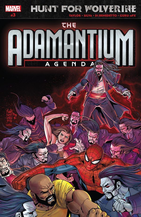 Hunt for Wolverine: Adamantium Agenda #3 cover by Giuseppe Camuncoli, Robert Poggi, and Dean White