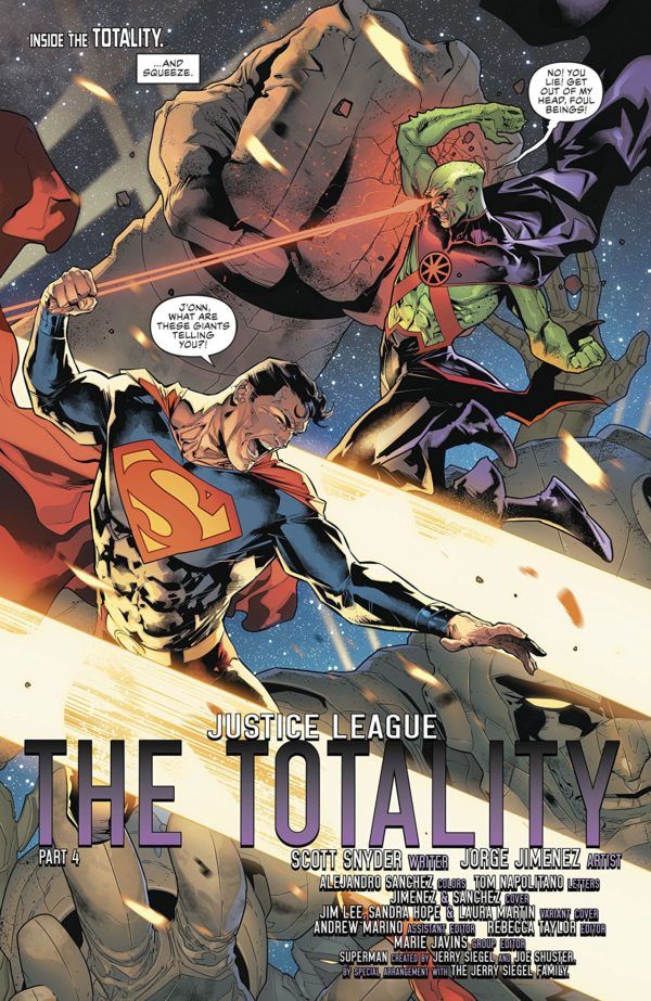 Justice League #4 art by Jorge Jimenez and Alejandro Sanchez