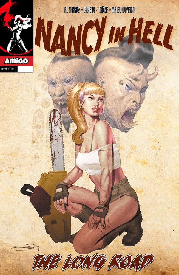 Nancy in Hell #1 cover by Ariel Olivetti