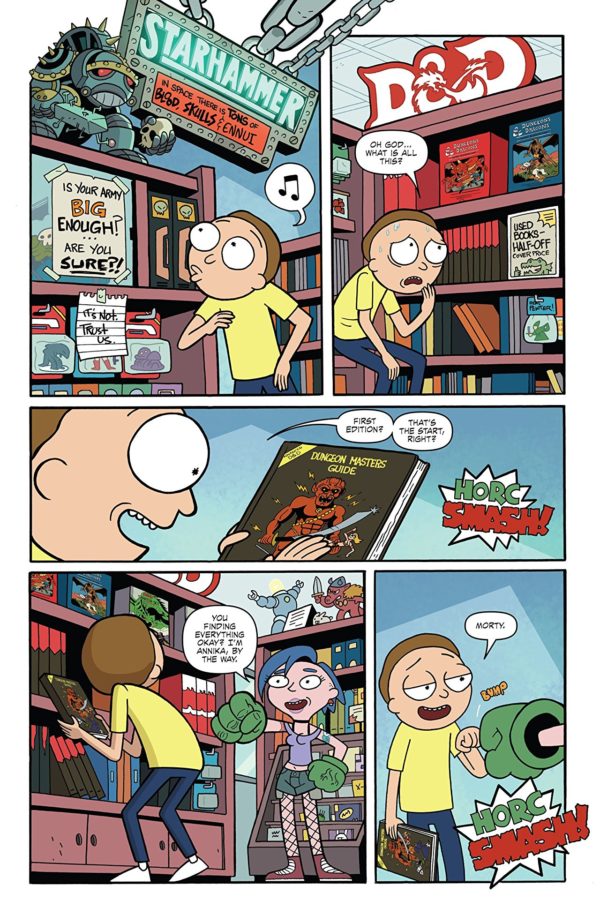 Rick and Morty vs Dungeons & Dragons #1 art by Troy Little and Leonardo Ito