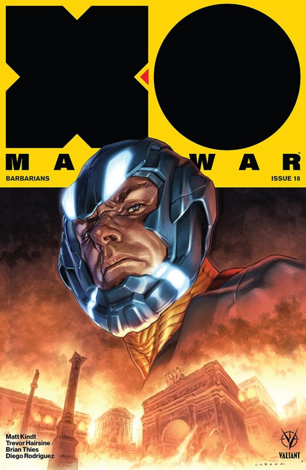 X-O Manowar #18 cover by Lewis Larosa and Diego Rodriguez