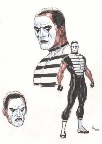 gary frank s designs for mime and marionette from doomsday clock