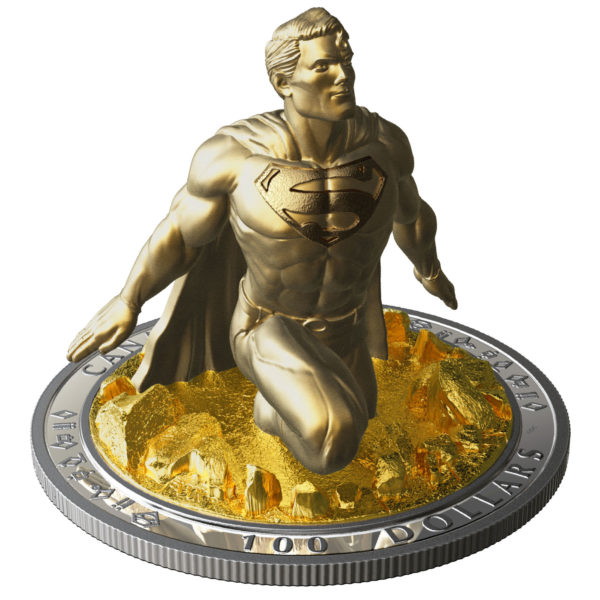 superman canadian 3d coin