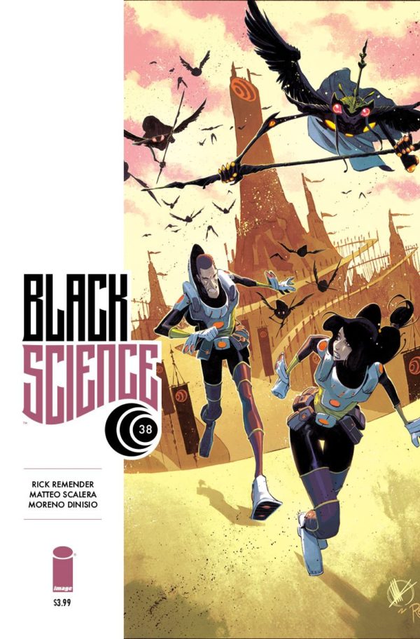 Black Science #38 cover by Matteo Scalerea and Moreno Dinisio