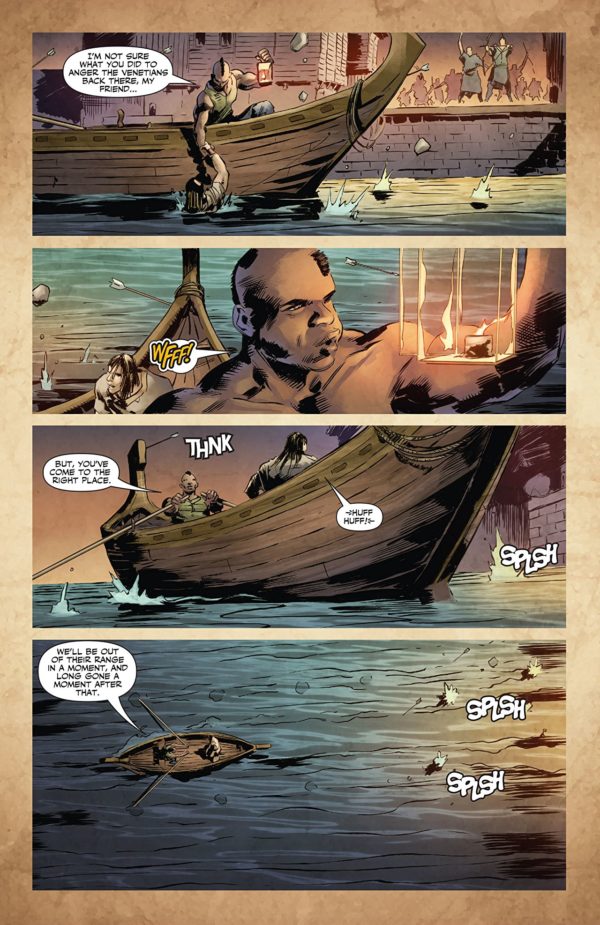 X-O Manowar #17 art by Trevor Hairsine, Ryan Bodenheim, Brian Thies, Diego Rodriguez, and Andrew Dalhouse