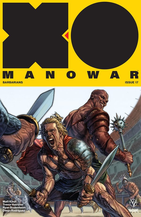 X-O Manowar #17 cover by Lewis Larosa and Diego Rodriguez